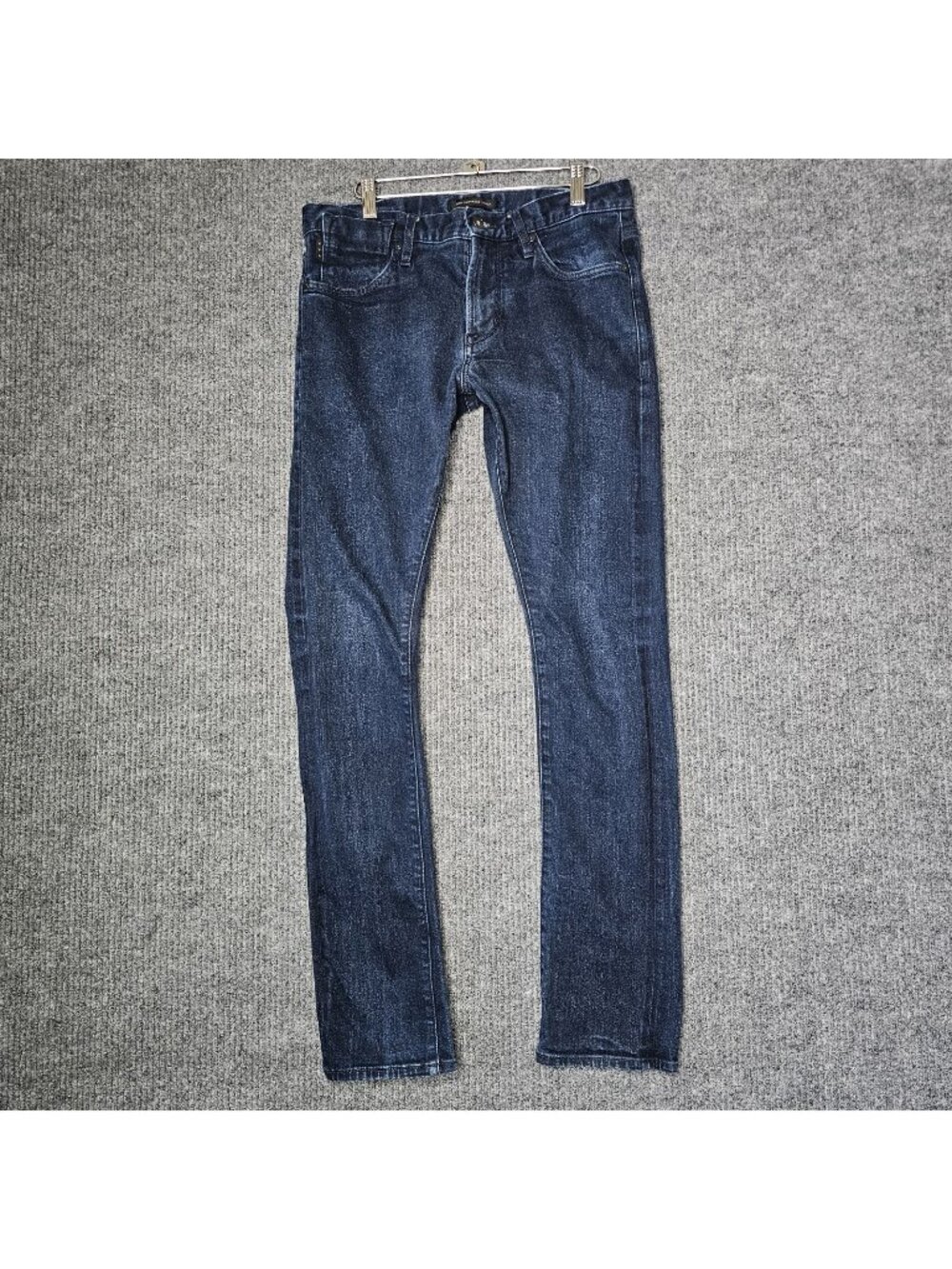 John Varvatos Men’s 31 x 33 Bowery Slim Straight Dark Wash Selvedge Jeans Blue